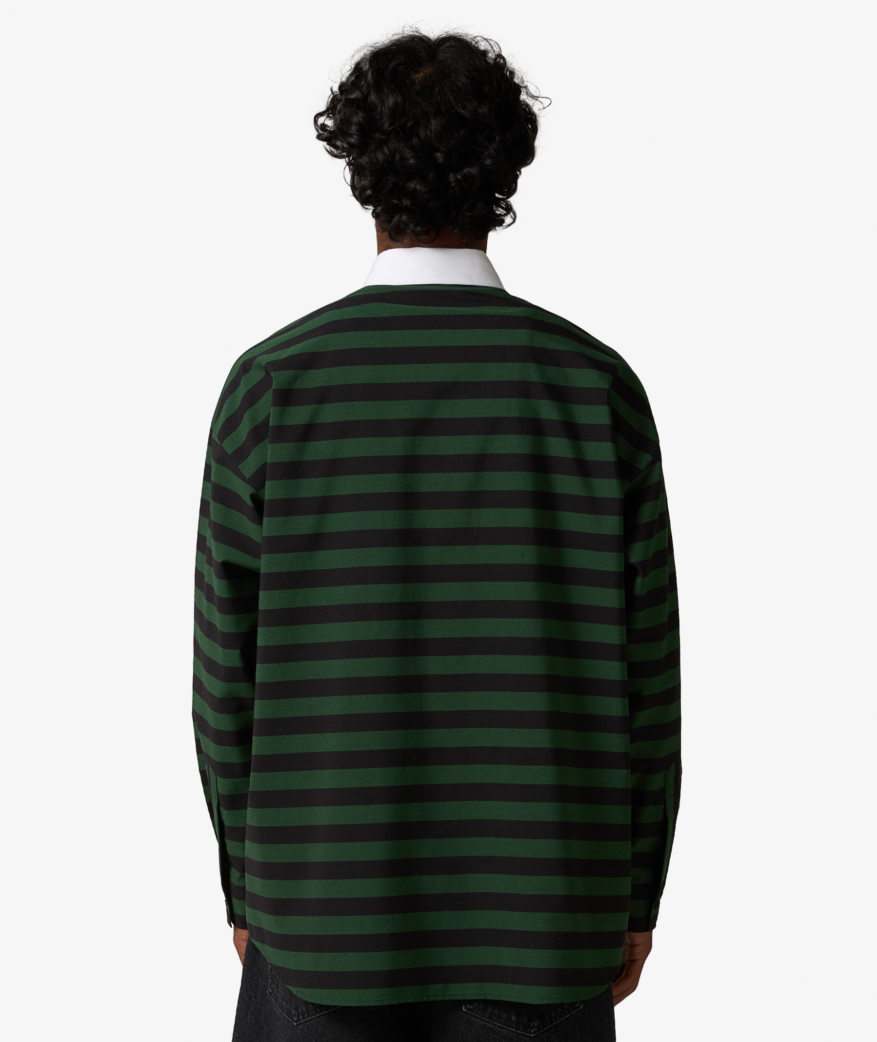 SOFTHYPHEN Rugby Collar Border Stripe Shirt | MGMFB251259