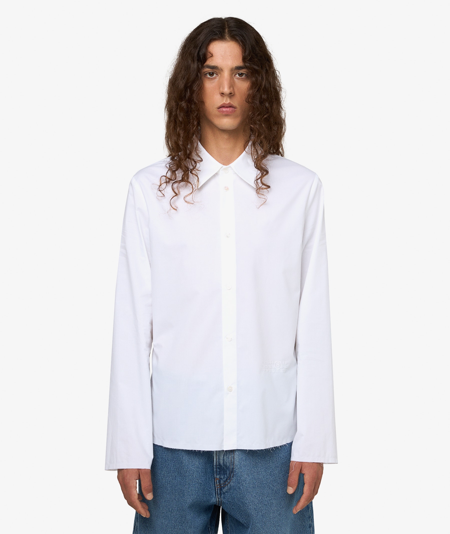 Tシャツ・カットソー Maison Margiela LONG SLEEVES SHIRT Gray Printed Long Sleeve T-Shirt by Maison Margiela on Sale