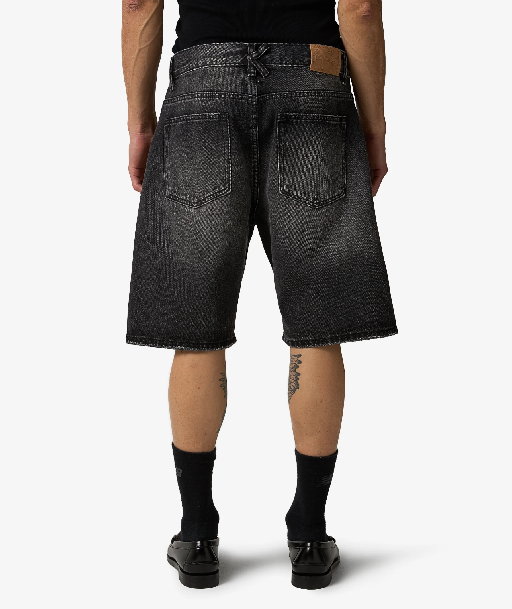 KidSuper Rhinestone Face Shorts | Dark Gray | SVD USA